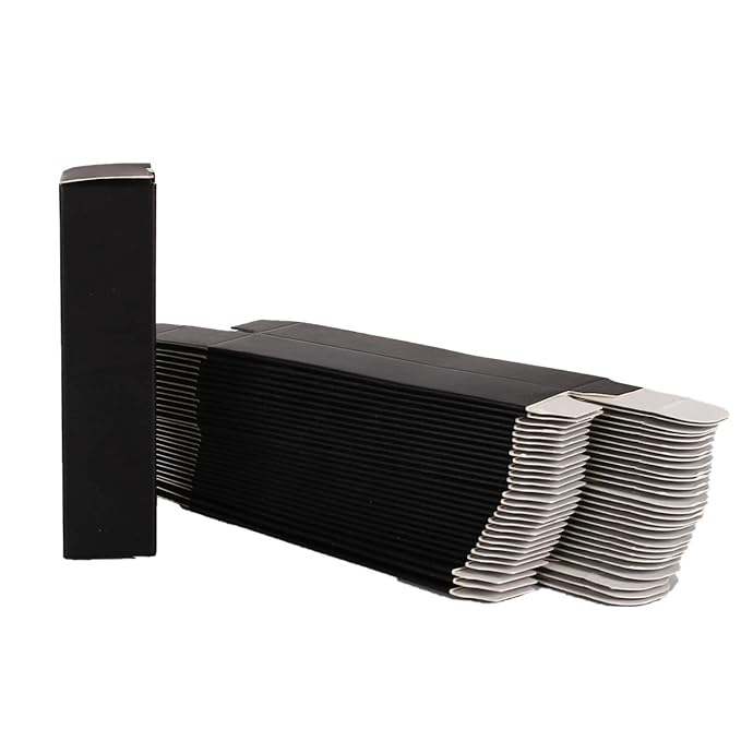 COSIDEA 50 PCS Empty Matte White Lip Gloss Boxes W22 xW22 xH92mm /0.87*0.87*3.62 inch, Cosmetic Perfume / Mascara Box Packaging for Small Business Wholesale, small Kraft Paper Box