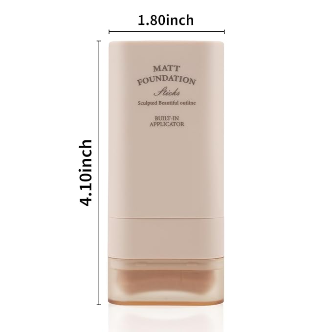 Matte Foundation Stick Makeup, Full Coverage Concealer And Contour Stick Foundation With Built In Applicator