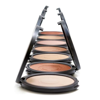 ioly's Beauty pressed powder foundation Compact with powder puff 0.49 OZ Makup fit me powder foundation Makeup full coverage foundation texture powder for men and woman