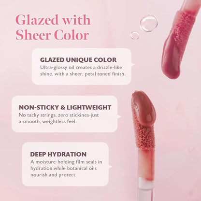 MILKTOUCH Dew Stain Sheer Lip Gloss (02 Bubbly Pink, 0.14 Fl Oz (Pack of 1))