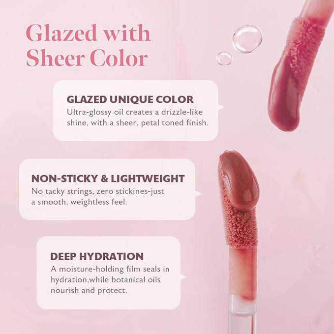 MILKTOUCH Dew Stain Sheer Lip Gloss (01 Morning Haze, 0.14 Fl Oz (Pack of 1))