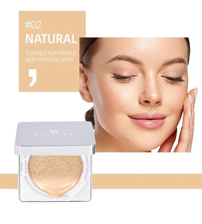 MYUANGO Flawless Cushion Foundation Makeup for Men and Women | Hydrating | Long-Lasting Buildable Coverage | Highly Conceal | Lightweight and Moisturizing | Refill Included, 1.05Oz (#03 DARK BROWN)