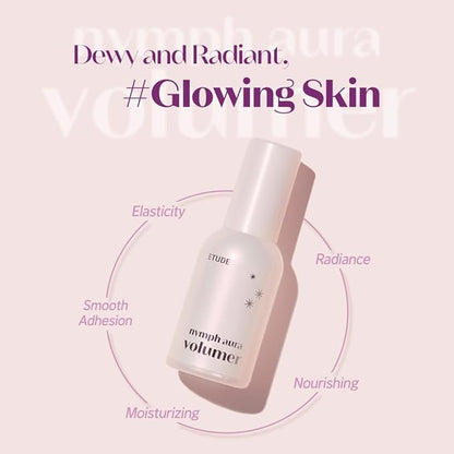 ETUDE Nymph Aura Volumer 24g (0.81Fl Oz) | Face Primer, Body Primer, Hydrating Radiant Cream, Restoring, Glow & Shiny Makeup Base, Smooth & Flawless Skin, Natural Finish, Kbeauty