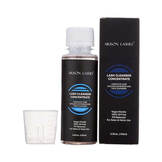 ARISON LASHES Lash Shampoo Concentrate for Lash Extensions Eyelash Cleanser Concentrate Oil-Free Eyelash Extension Shampoo with Salon Home Care(100ML Unscented)
