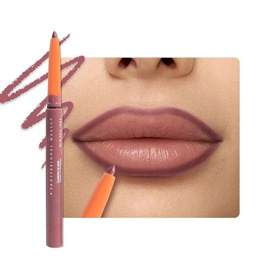Retractable Matte Lip Liner Pencil, Brownish Red Plump Lip Liners Long-Lasting Creamy Formula for Shaping & Sculpting lip filler pen, Subtle Touch Velvet Pigmented Crayon Lip Liner 04#