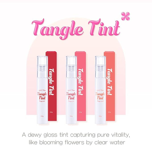 BEAUTY PEOPLE Long Lasting Flower Dew Water Lip Tint with Vitamin-Packed Fruit Extracts for Hydrated Lip Stain (Pink, Coral 7ml)