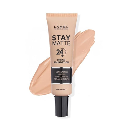 Foundation Stay Matte - Full Coverage Foundation - Long-Lasting & Waterpoof - Dewy & Flawless Finish - For All Skin Type - Organic & Oil-Free - Anti-Aging Formula, 404-1.01 fl.oz (Toffee)