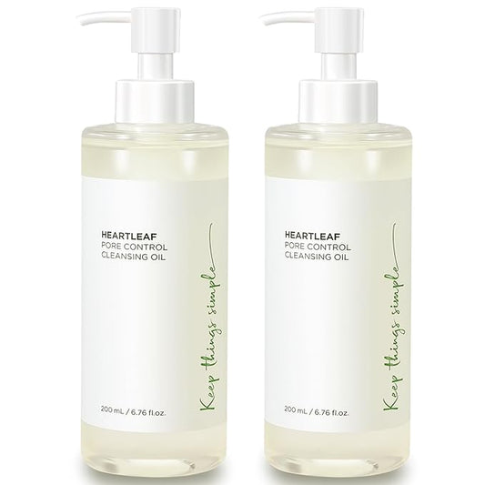 COSMOO Deep Cleansing Oil, Pore Control Oil Cleanser for Face, Makeup Blackhead Remover, Korean Skin Care, All Skin Types - 200ml ×2
