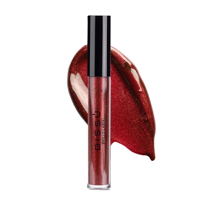 Bissú Glitter Lip Gloss - 6 different Buildable Shades, Non-Sticky, Cruelty-Free, Long-Lasting Shine 0.14 oz (05 Nebulosa, Large)