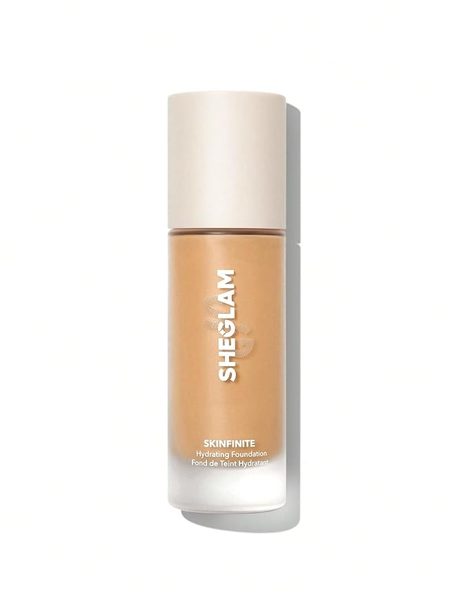 SHEGLAM Skinfinite Hydrating Foundation Flawless Dewy Foundation Hydrating Coverage Invisible Pore Concealer Pore-less Non-Greasy Lightweight Natural Soft Liquid Foundation-Acorn