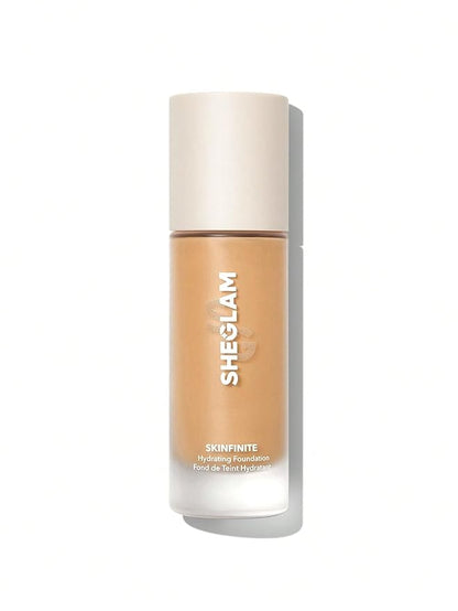 SHEGLAM Skinfinite Hydrating Foundation Flawless Dewy Foundation Hydrating Coverage Invisible Pore Concealer Pore-less Non-Greasy Lightweight Natural Soft Liquid Foundation-Acorn