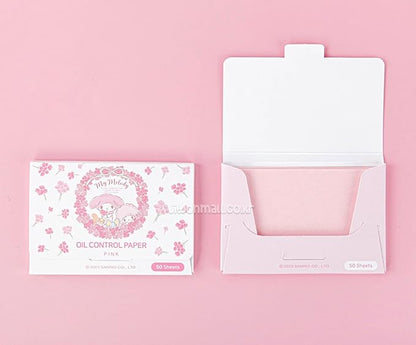 MyMelody's Facial Oil Blotting Paper 150 Sheets - Officially Licensed - Packaged in Portable Casing