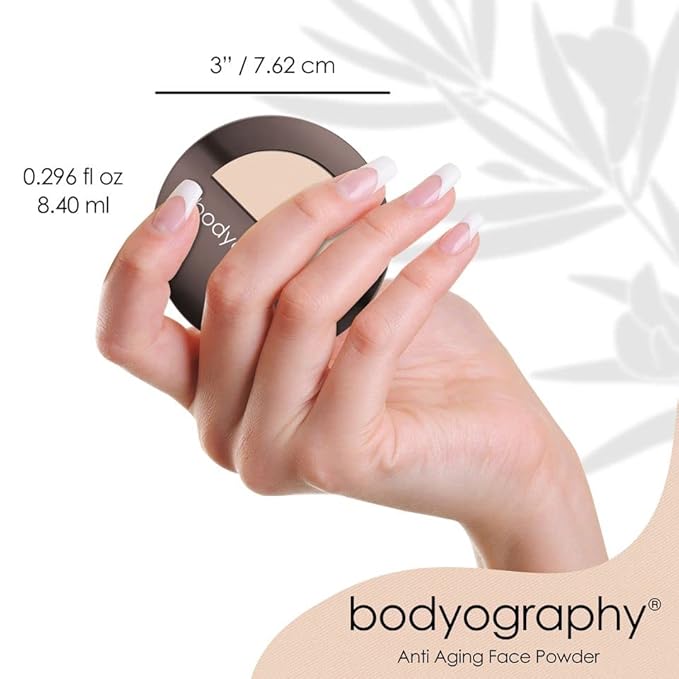 Bodyography Anti Aging Face Powder (Medium): Matte Oil-Free Salon Foundation Powder Makeup w/ Vitamin E, C & Antioxidants | Gluten-Free, Cruelty-Free, Paraben-Free