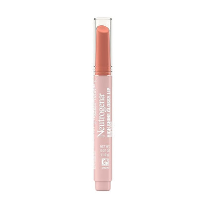 Neutrogena High Shine Glossy Lip with Maracuja Oil + Vitamins & Antioxidant Vitamin E, Nourishing Glossy Lip, Non-Retractable, Pigmented For Buildable Color, Temptation, 0.07 oz