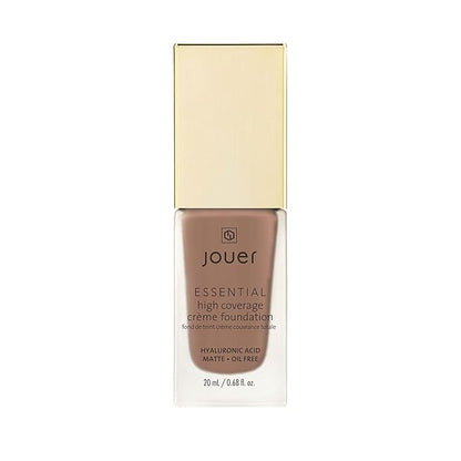 Jouer Essential High Coverage Crème Foundation | Men & Women | Available in 50 Shades for All Skin Tones | Healthy Ingredients | Paraben, Gluten & Cruelty Free | Vegan Friendly