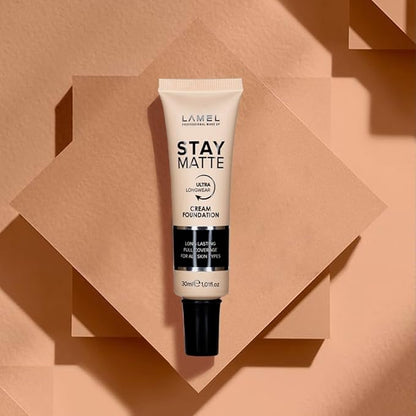 Foundation Stay Matte - Full Coverage Foundation - Long-Lasting & Waterpoof - Dewy & Flawless Finish - For All Skin Type - Organic & Oil-Free, 403-1.01fl.oz (Ivory)