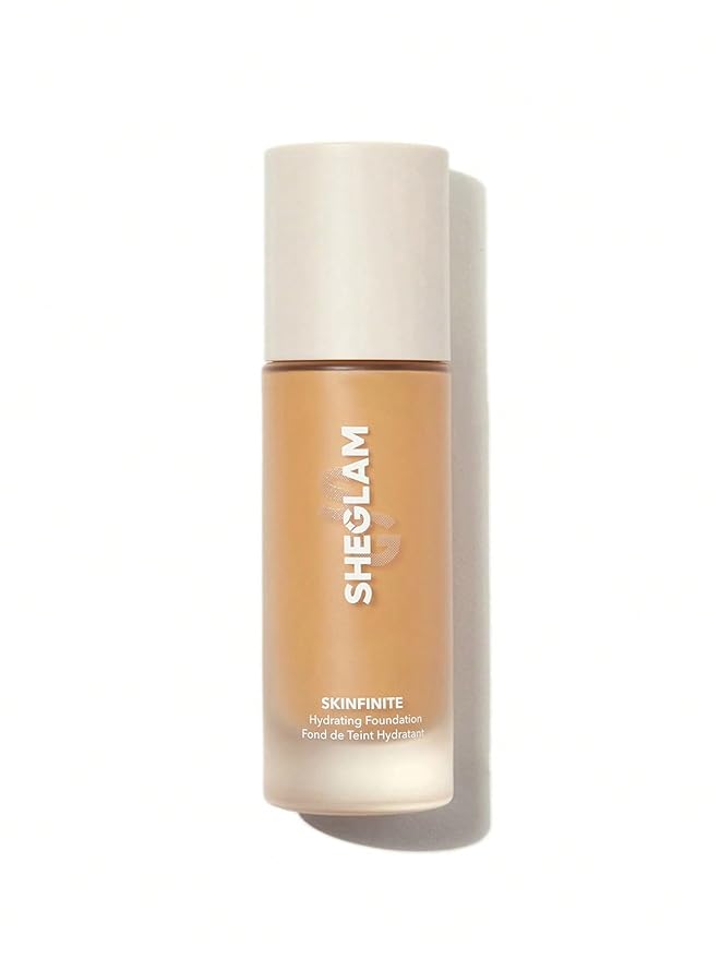 SHEGLAM Skinfinite Hydrating Foundation Flawless Dewy Foundation Hydrating Coverage Invisible Pore Concealer Pore-less Non-Greasy Lightweight Natural Soft Liquid Foundation-Butterscotch