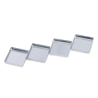 Coshar Pack of 30 Empty Square Metal Pans 26mm Eyeshadow Palette Pans Replacement for Magnets Makeup Palettes (3mm Height)