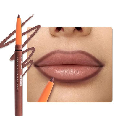 Retractable Matte Lip Liner Pencil, Maroon Plump Lip Liners Long-Lasting Creamy Formula for Shaping & Sculpting lip filler pen, Subtle Touch Velvet Pigmented Crayon Lip Liner 08#