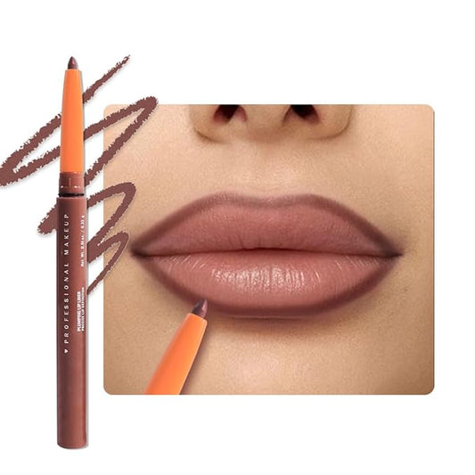 Retractable Matte Lip Liner Pencil, Maroon Plump Lip Liners Long-Lasting Creamy Formula for Shaping & Sculpting lip filler pen, Subtle Touch Velvet Pigmented Crayon Lip Liner 08#