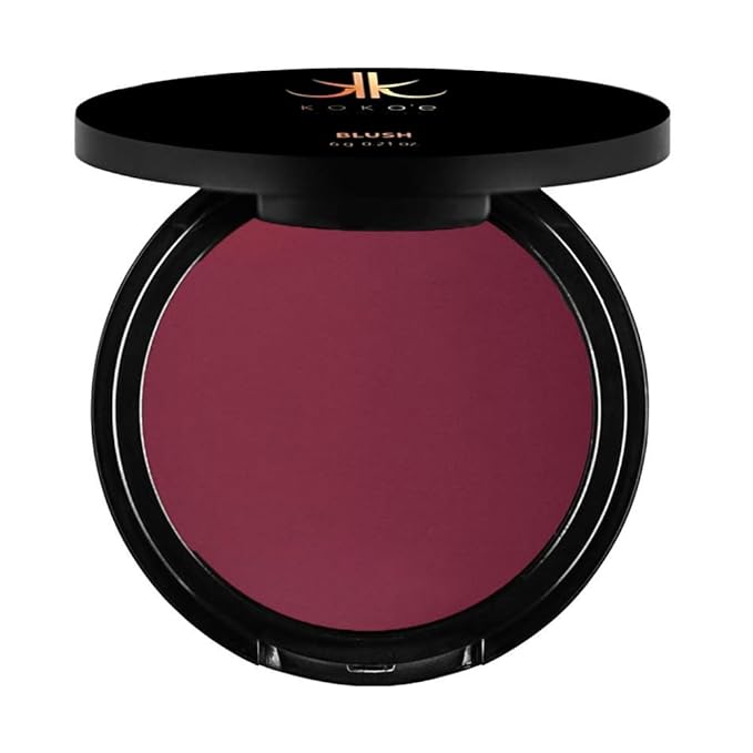 Koko'e Cosmetics Blush powder Makeup, Fresh Glow & Long-Lasting, face makeup (Burgundy)