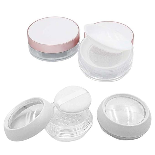 15g/20g Portable Loose Powder Container Makeup Case Plastic Empty Travel Powder Container Refillable Powder Box DIY Makeup Powder Case