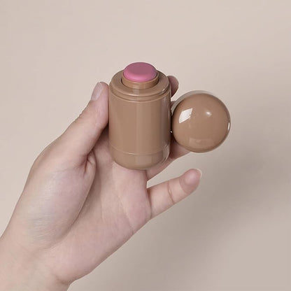 Cream Blush stick, Natural-Looking Matte Finish Makeup Blush stick, Hydrating Long Lasting Lightweight Blendable Blush for cheeks (#1 Soft Pink, 1 PC)