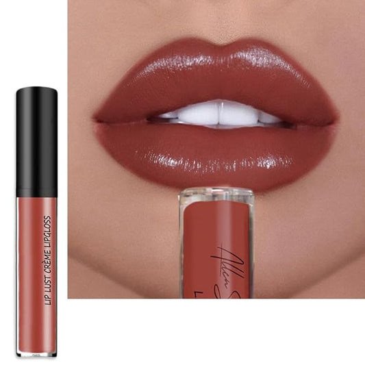 12 Colors Cream Texture Lipstick,Waterproof Creamy Lip Gloss,Non-Stick to Cup Non-Fading Long-Lasting Moisturizing Velvet Liquid,Hydrating Lip Natural Jelly Lipstick(12#,0.2Fl Oz/6ml)