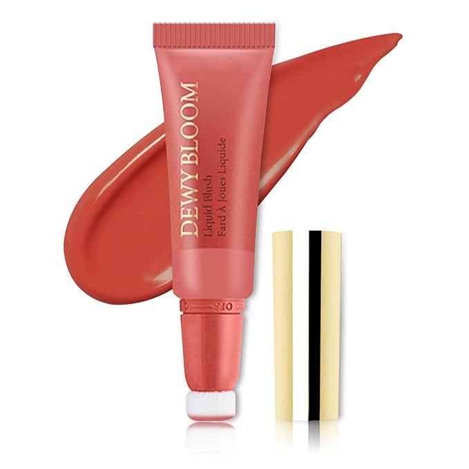 Blush Beauty Wand - Matte Face Contour Wand with Cushion Applicator, Creamy Liquid Blush Stick, Blendable Rouge, Cruelty-Free, 105 Ardour, Brownish Red