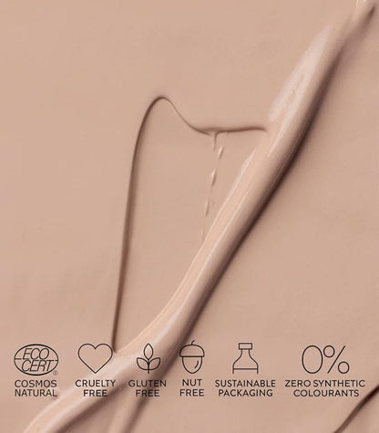 MÁDARA Organic Skincare |SKINONYM Semi-Matte Peptide Foundation, #30 ROSE IVORY, 30ml – Boosted by collagen-supporting peptides, Semi-matte finish, Adapts to the skin's texture, Ecocert certified.