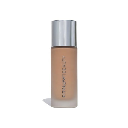 Fitglow Beauty - Natural Foundation+ Photo-Filtering Foundation | Vegan, Woman-Owned Clean Beauty (F4 - Medium Tan, Neutral Undertones)
