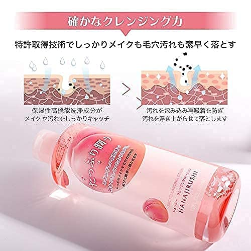 Cleansing Water, Peach Scent | Water Cleansing (W Face Wash Needed/Sensitive Skin/Point Makeup) Wiping Off Makeup Remover | Eye Makeup Remover (12.8 fl oz)
