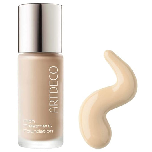 ARTDECO Rich Treatment Foundation - Light Porcelain N°28 - Conceals Imperfections & Creates Flawless Complexion - Long-Lasting - Velvety-Smooth Finish - Water-Resistant - Vegan Makeup - 0.67 Fl Oz
