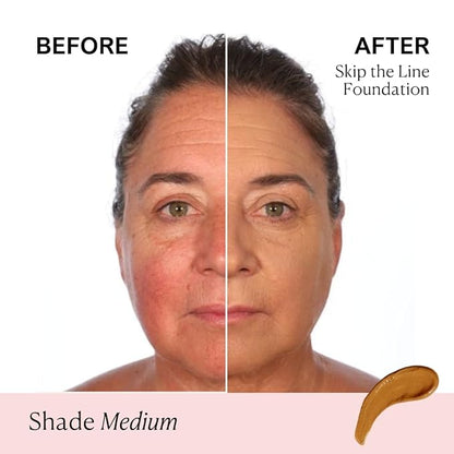 Nakery Full Coverage Plumping Liquid Foundation - Serum Infused Makeup with Niacinamide & Hyaluronic Acid for All Skin Types - Medium