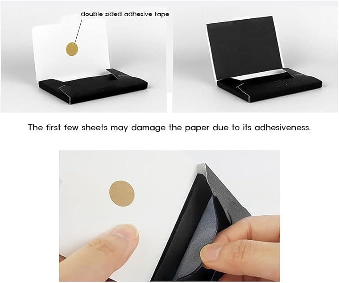 Premium Collection Oil Control Paper, Blotting Paper, Absorbing Sheets for Oily Skin Care (size 3.5" x 2.4") Made in Korea (Powder Black)