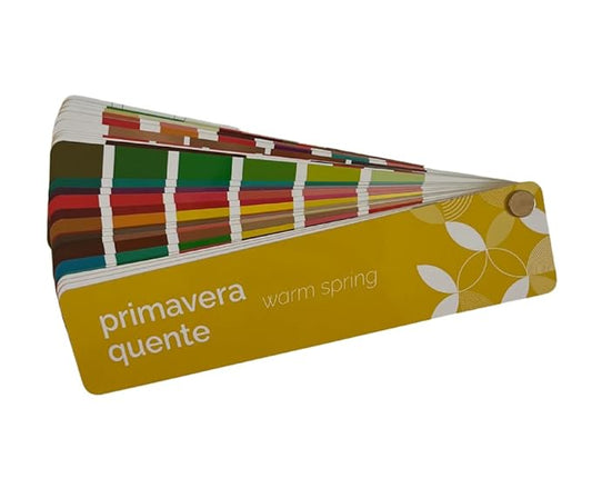 Premium Multilingual Warm Spring Color fan by Studio Immagine, Personalized Color Guide for Cost Saving, Smart Shopping, Outfit & Wardrobe Planning; Primavera Quente/Primavera Pura