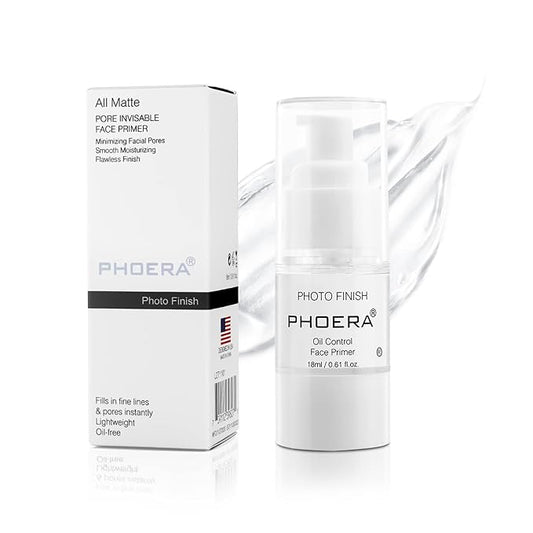 PHOERA Primer Face Foundation Primers,Face Primer for Makeup Long Lasting Hydrating Smoothing Isolated Moisturizing Oil Free Effect Make Up Base Matte Makeup Primer (18ml)
