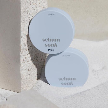 ETUDE Sebum Soak Powder 5g (23AD) | Makeup Powder for Oily Face with Sebum Control, Soft Skin Effect and Matte Finish | Flawless Long-Lasting Make up | Kbeauty
