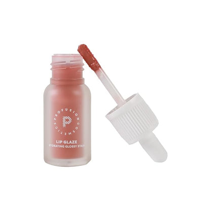 Profusion Cosmetics Hydrating Lip Stain - Vibrant Liquid Lipstick with Vitamins A & E - Long Lasting Glossy Finish with Non-Sticky Formula - 12 Stunning Shades (Strawberry Glaze)