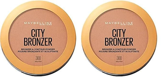 Maybelline New York City Bronzer Powder Makeup, Bronzer and Contour Powder, 300, 0.32 oz. (Pack of 2)