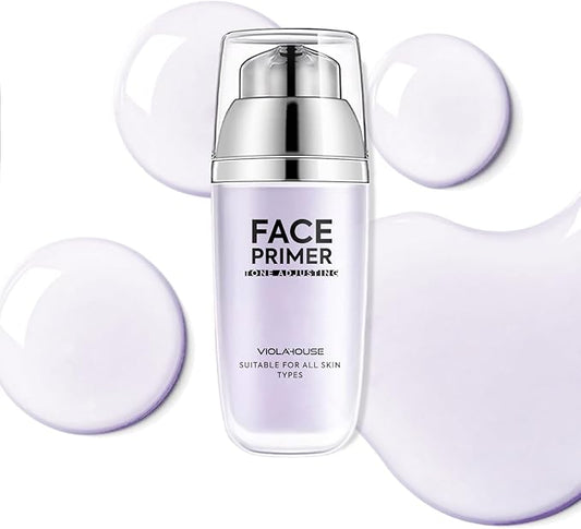 VIOLA HOUSE Face Primer, Tone Adjust Primer For Face Before Makeup-Refined, Bright And Smooth The Skin And Fills Fine Lines (Lavender Purple)