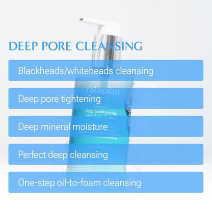 RATAPLAN Donghae deep moisturizing oil to foam cleanser - Double Cleanser, Daily Makeup Blackhead Remover, Oil Cleanser for Face, Korean Facial Cleanser, Korean Skincare 7.10 fl oz