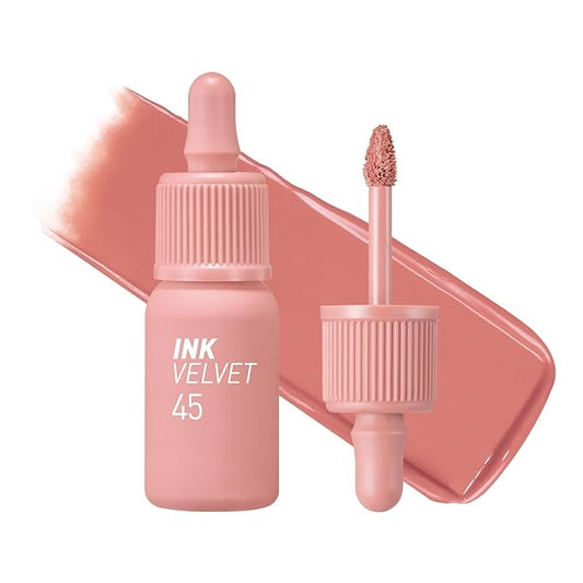 Peripera Ink the Velvet Lip Tint - High Pigment Color, Longwear, Weightless, Not Animal Tested, Gluten-Free, Paraben-Free (045 PINK BEIGE NUDE (NEW))