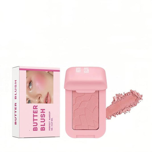 6 Color Powder Blush, Embossed Butter Blush, Matte Powder Makeup Blush for Cheeks