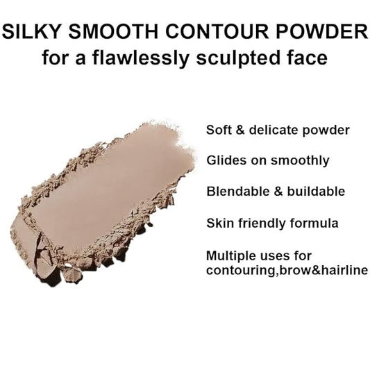 Mysense Single Contour Powder Palette + Shimmer Highlighter Makeup Powder Palette for Sculpted & Three-Dimensinal Face Makeup