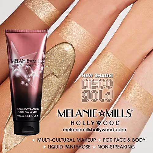Gleam Body Radiance All In One Makeup, Moisturizer & Glow For Face & Body - Disco Gold, 3.4 fl.oz.