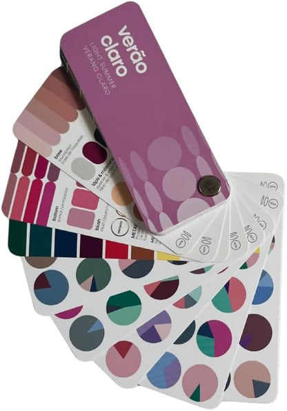 Multilingual Light Summer Palette Color Fan by Studio Immagine, Personalized Color Guide for Cost Saving, Smart Shopping, Outfit & Wardrobe Planning; Verão Claro/Verano Claro