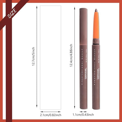 Retractable Matte Lip Liner Pencil, Gray Brown Plump Lip Liners Long-Lasting Creamy Formula for Shaping & Sculpting lip filler pen, Subtle Touch Velvet Pigmented Crayon Lip Liner 11#