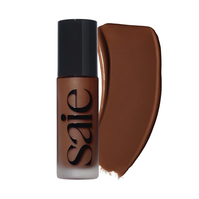 Saie Glowy Super Skin Tint Liquid Foundation - Hydrating Serum Foundation with Lightweight, Medium Coverage - Formulated with Hyaluronic Acid to Hydrate, Brighten and Plump - Shade 34 (1.01 oz)
