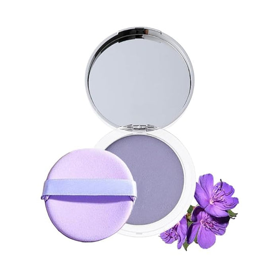 Oil Control Pressed Matte Powder with Mini Puff, Lightweight Jelly Face Powder for Shine-Free Finish